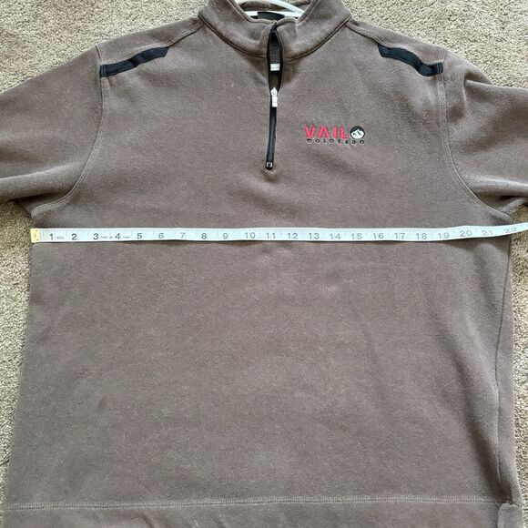 Nike Golf Dri Fit VAIL COLORADO Quarter Zip Pullover Brown Mens Size Medium - Picture 9 of 10